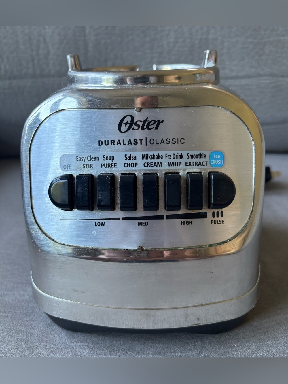 Oster Duralast Classic Blender Stainless Chrome 6 Speed Retro BASE ONLY